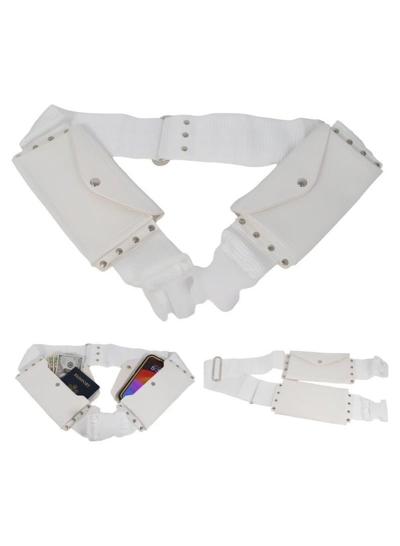 MahMir Premium Ihram Belt for Men – Comfortable, Adjustable, White Belt for Hajj & Umrah, Unstitched, Waterproof, Follows Sunnah, Ideal for Ahram & Ehram - Image 1